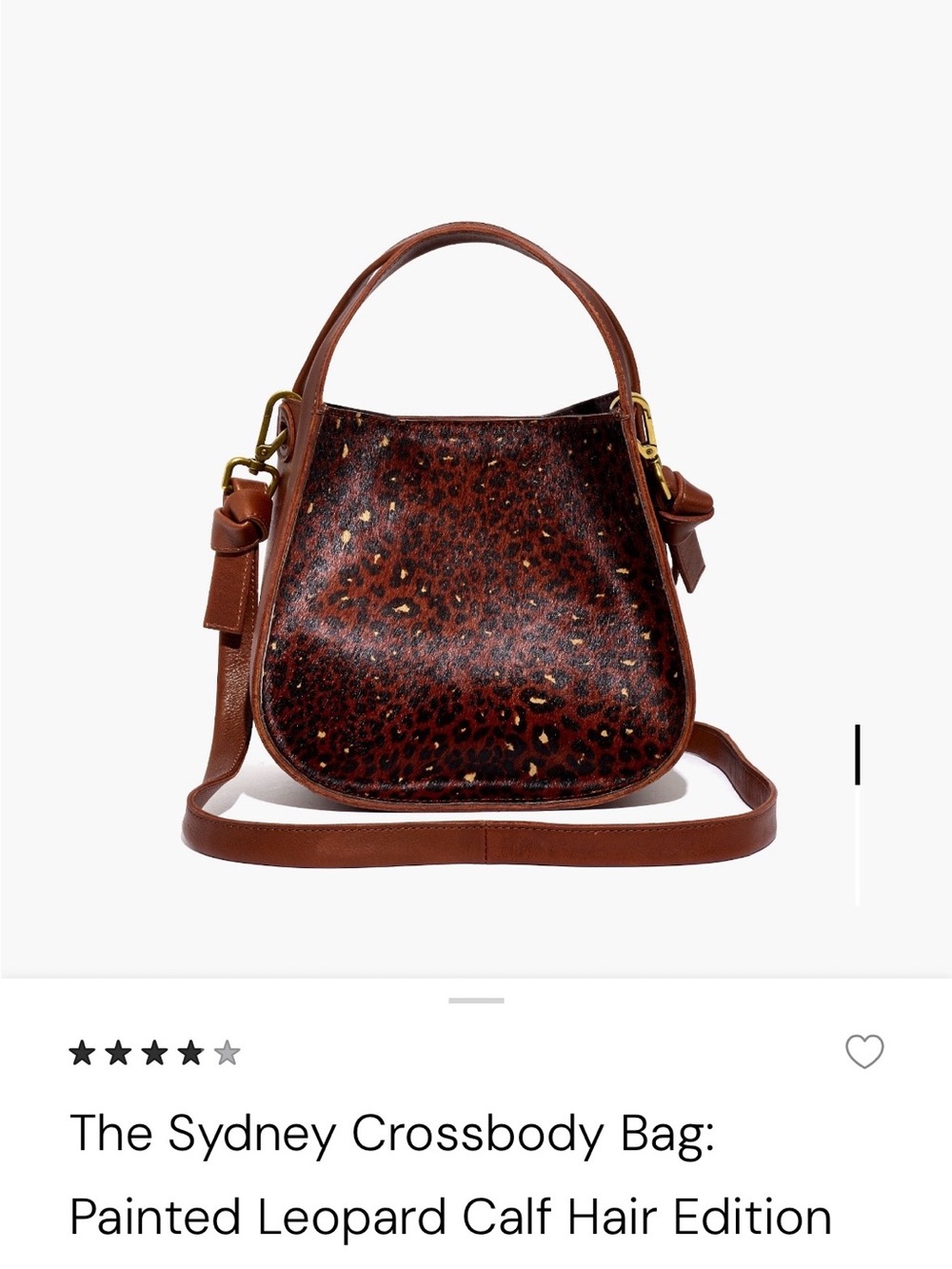 Madewell NWT Sydney Crossbody Bag in the Painted Leopard Calf Hair Edition - Picture 6 of 6
